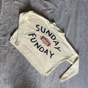SUNDAY FUNDAY cropped sweater